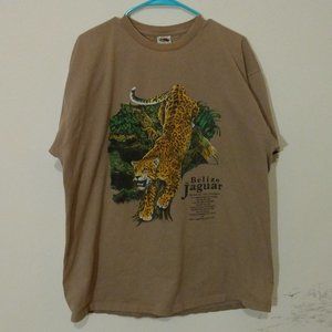 Belize Jaguar Nature Animal T-Shirt 2XL Graphic